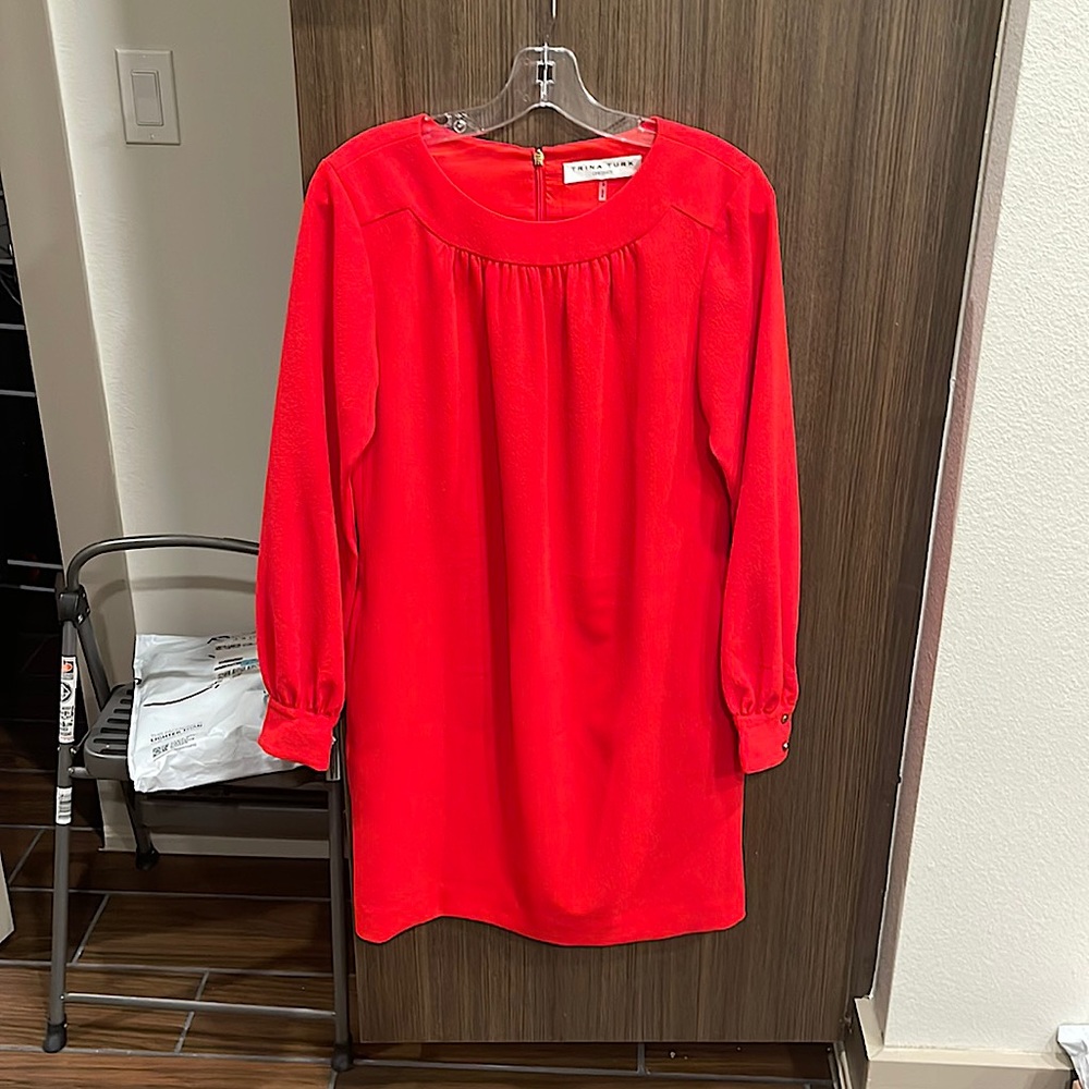 Trina Turk Red Long-sleeve dress size 6